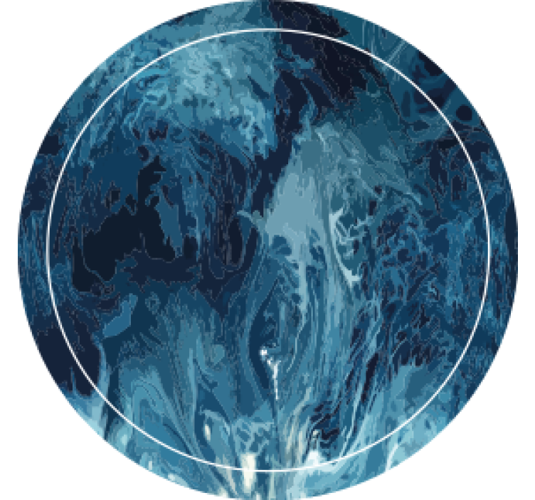 Efekt textury podtácků modré vírové vzory - TenStickers