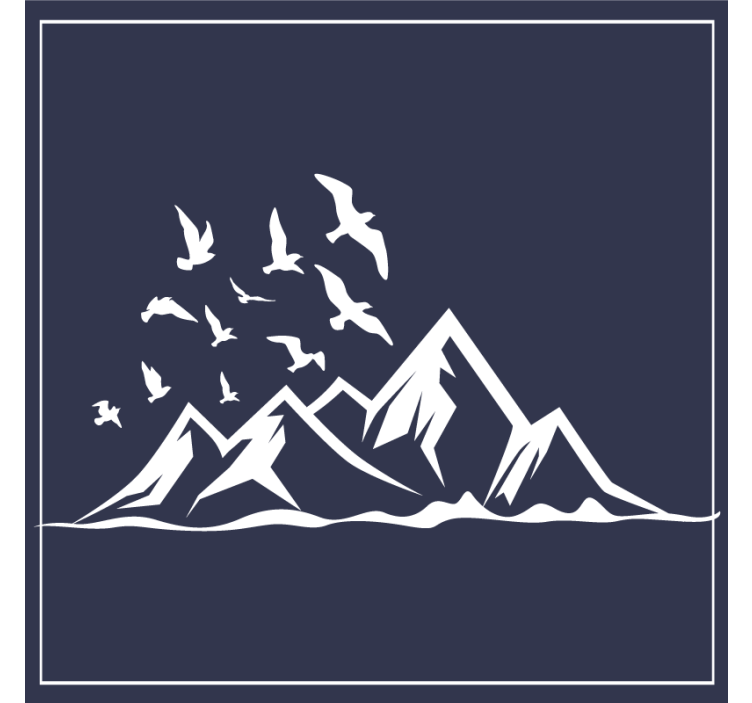 Efekt textury podtácků horské krajiny - TenStickers