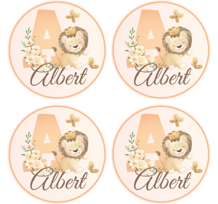 Přizpůsobitelný podtácek s designem roztomilého lva - TenStickers