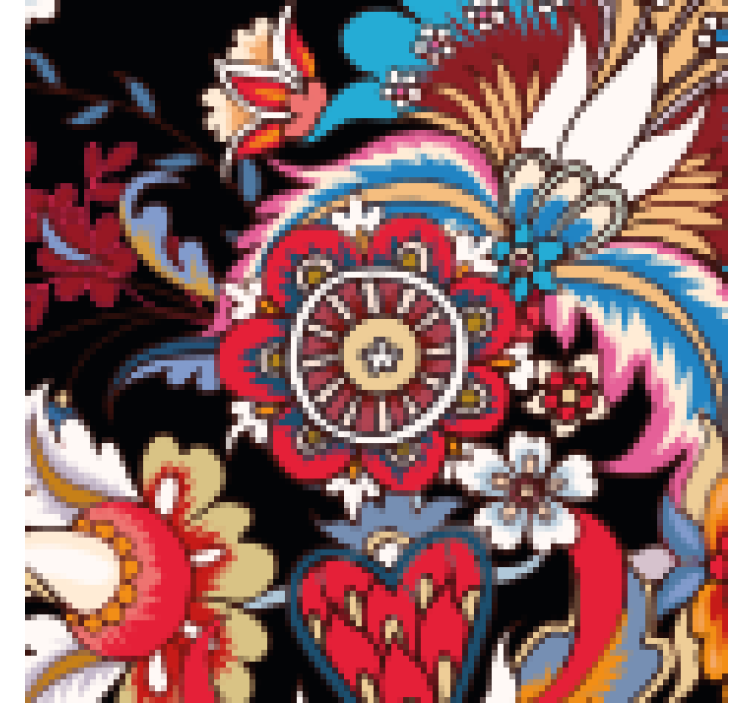 Efekt textury podtácků živé květinové kompozice - TenStickers