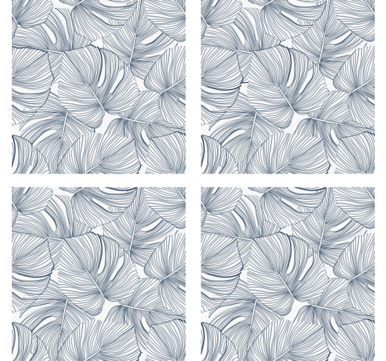 Efekt textury podtácků s listovým vzorem - TenStickers