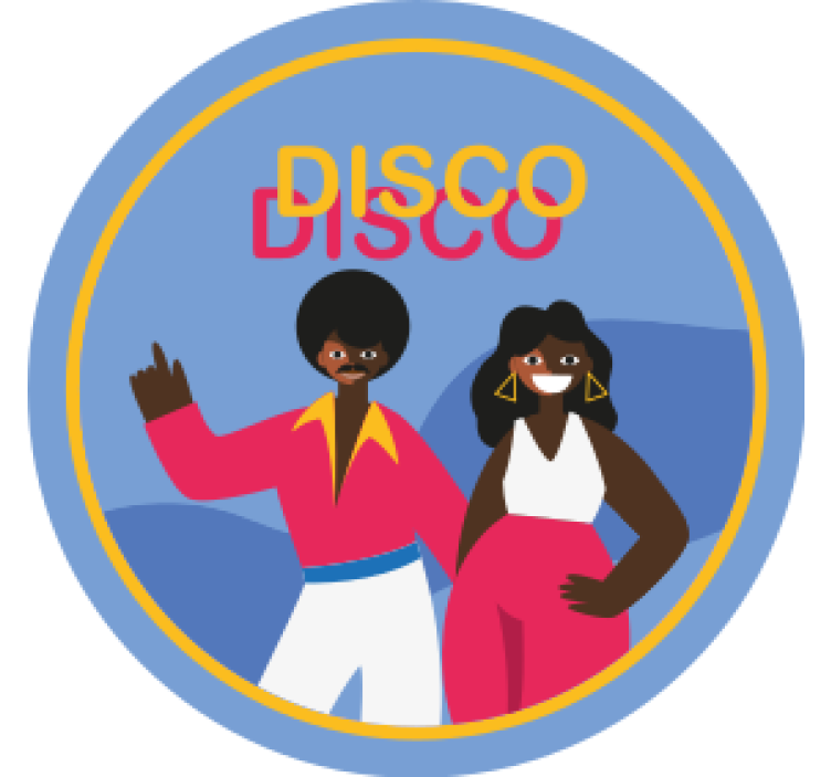 Blázen podtácek disco taneční párty - TenStickers