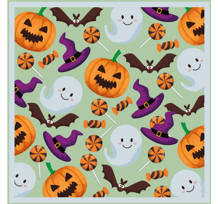 Kreslený duchové a klobouky halloween dráha - TenStickers