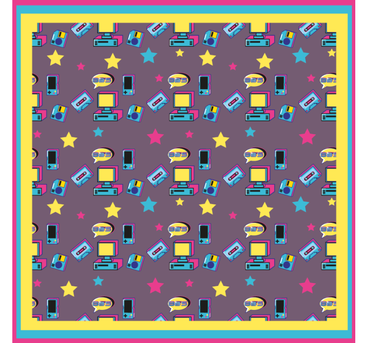 Blázen podtácek retro technický vzor - TenStickers