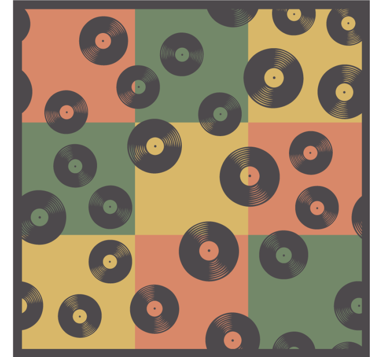 Blázen podtácek s vinilovým vzorem - TenStickers