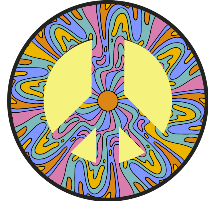 Blázen podtácek s živým symbolem míru - TenStickers