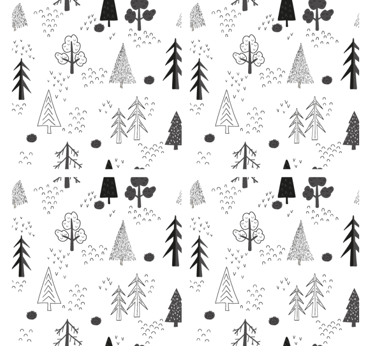 Bílé minimalistické stromy severská moderní dráha - TenStickers