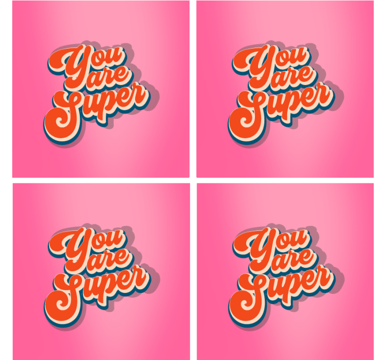 Jste super citát design textové tácky - TenStickers