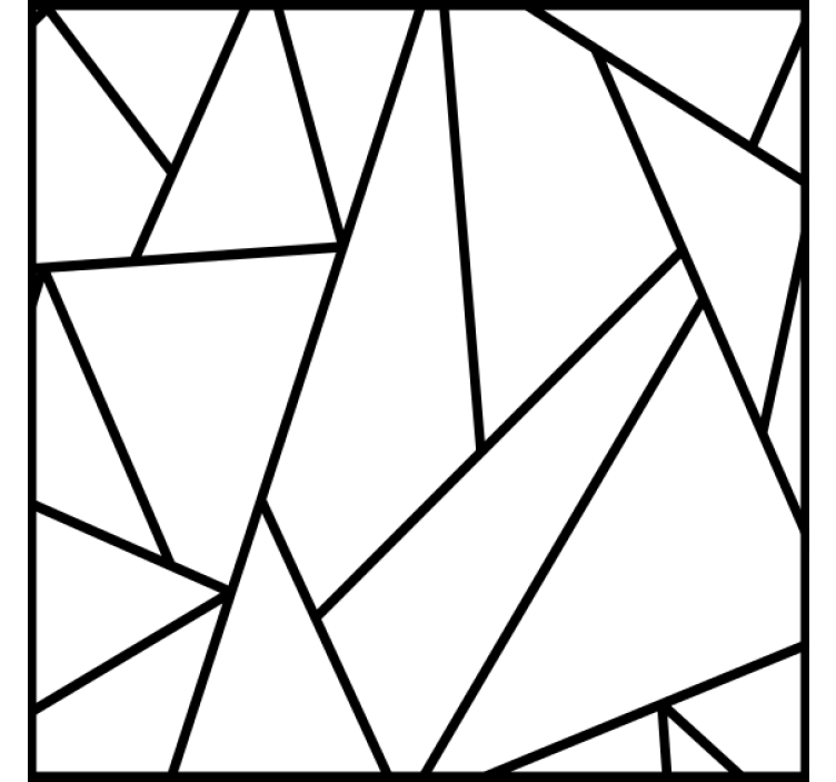 Efekt textury podtácků geometrické černé linie - TenStickers