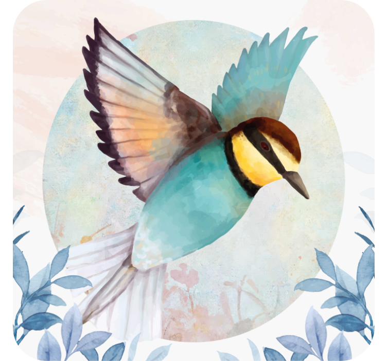 Blázen podtácek barevný létající pták - TenStickers