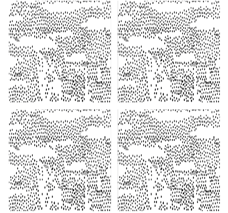 Efekt textury podtácků abstraktní černý vzor - TenStickers