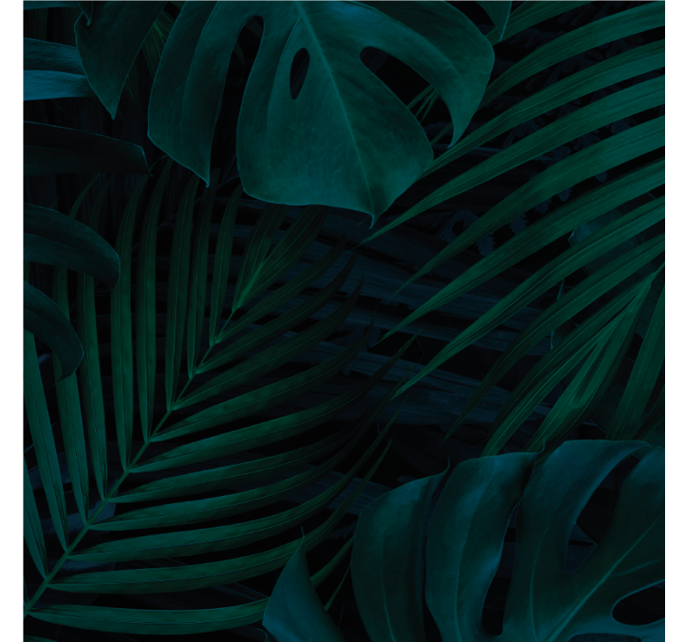 Efekt textury podtácků s bujným zeleným vzorem - TenStickers