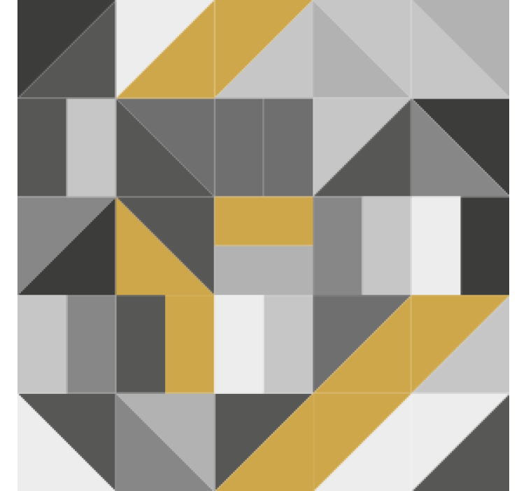 Efekt textury podtácků geometrické bloky žluté - TenStickers