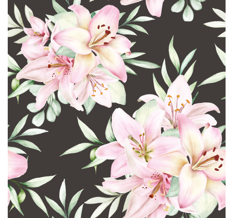 Blázen podtácek s botanickou aranžmá s lilie - TenStickers