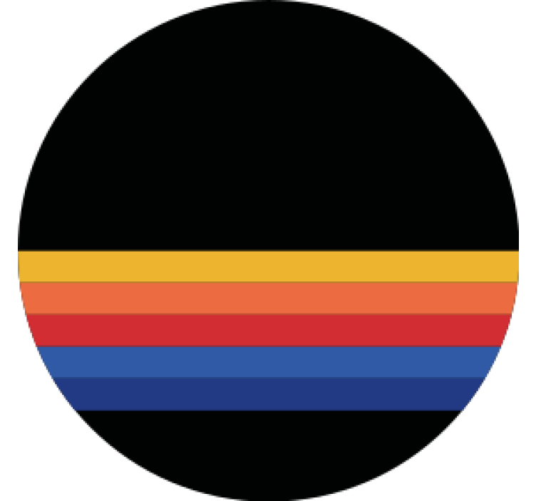 Efekt textury podtácků barevný pruhovaný kruh - TenStickers