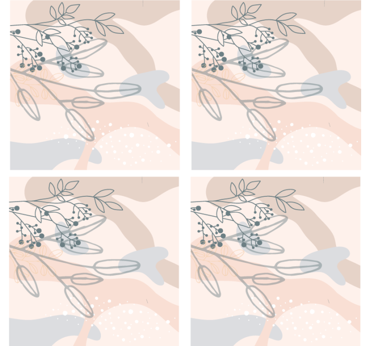 Efekt textury podtácků květinové abstraktní vzory - TenStickers