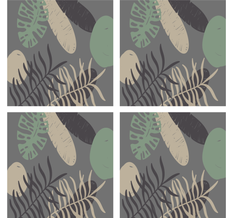 Efekt textury podtácků listového vzoru - TenStickers