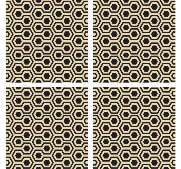 Efekt textury podtácků v designu včelí plástve - TenStickers