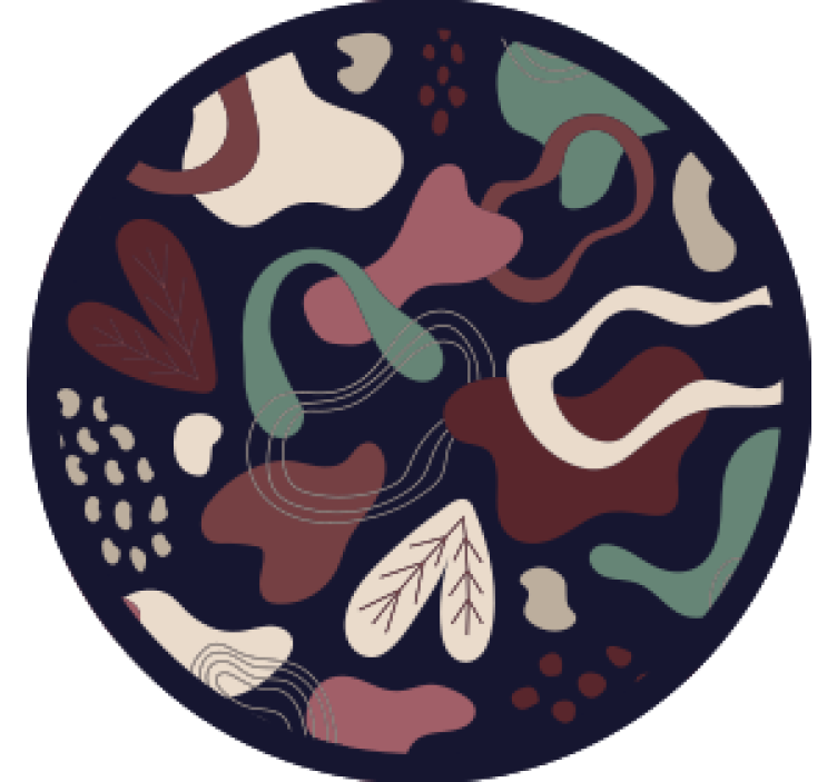 Efekt textury podtácků s organickým vzorem - TenStickers