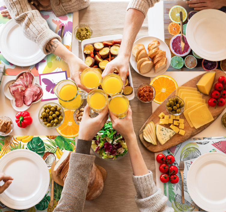 Moderní podtácek s motivem barevných motýlů - TenStickers