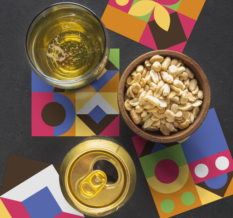 Barevné abstraktní styl modernípodtácek - TenStickers