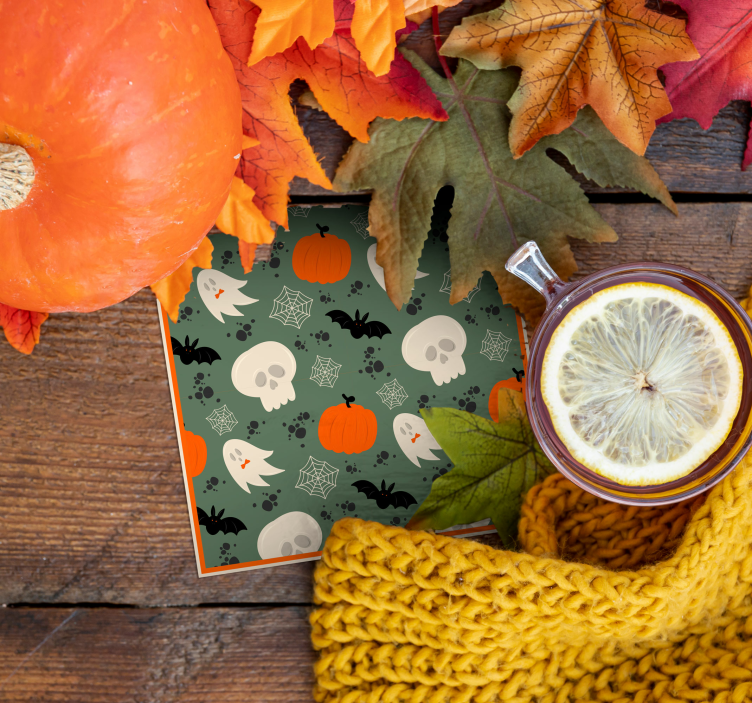 Dýně, duchové a pavouci halloween dráha - TenStickers