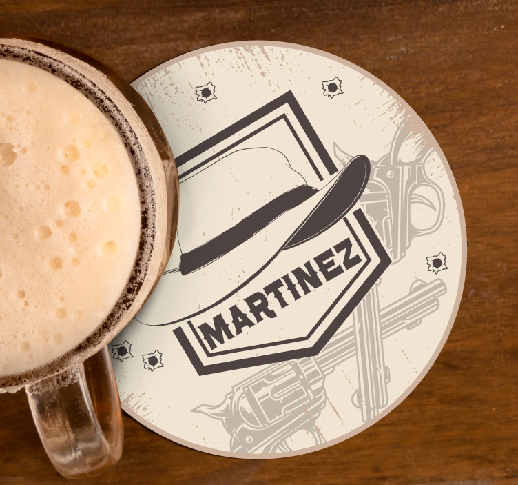 Kovbojský klobouk s názvem drinkpodtácek - TenStickers