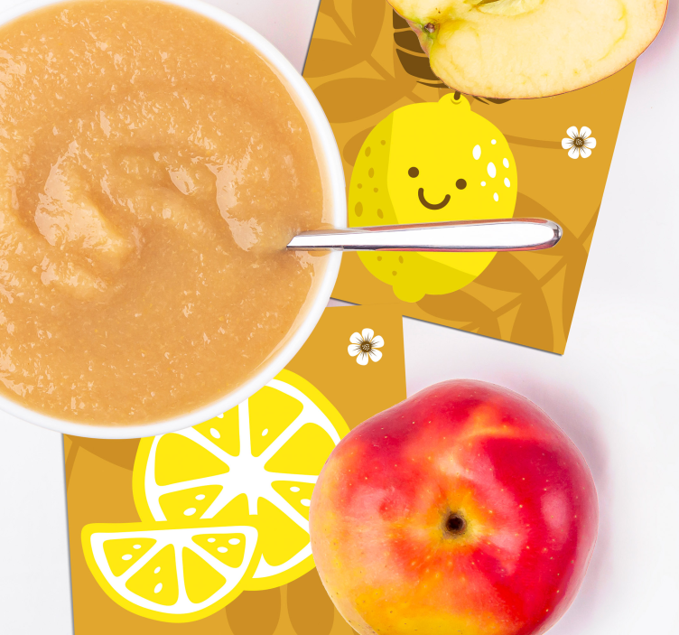 Kreslený citrony citrusová dráha - TenStickers