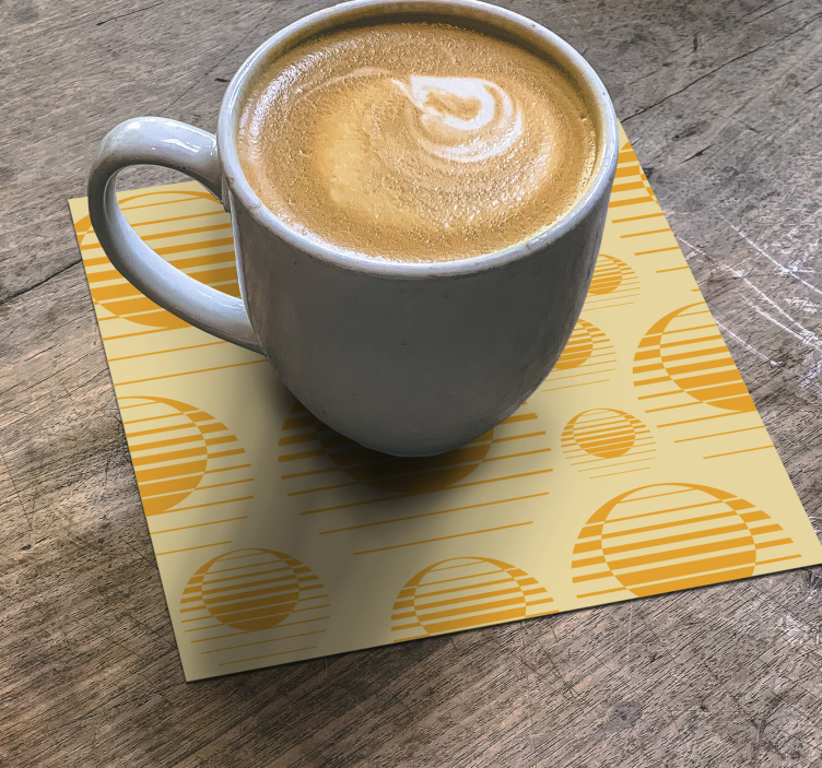 Retro sluneční vzor vinobraní podtácek - TenStickers