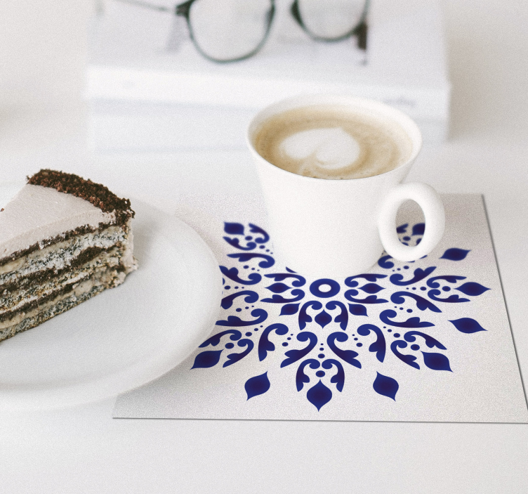 Modrá kulatá klasická kachlová dráha - TenStickers