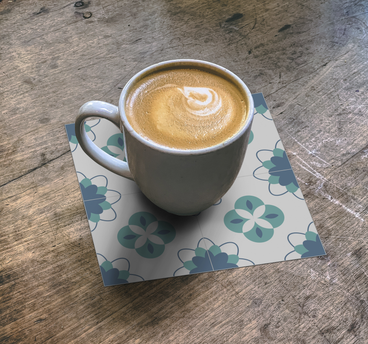 Modré vzorované táckové tácky - TenStickers