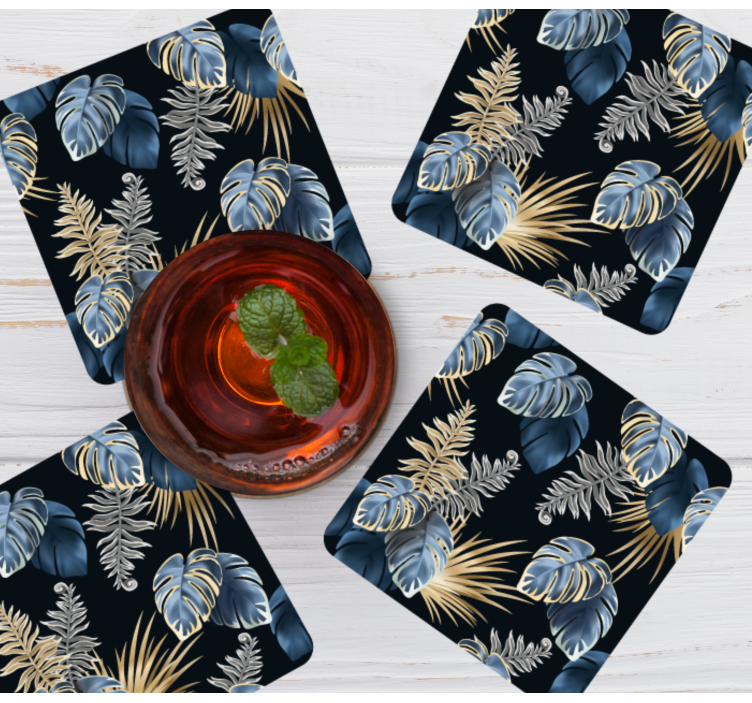 Monstera listy a palmy. Více tácků - TenStickers