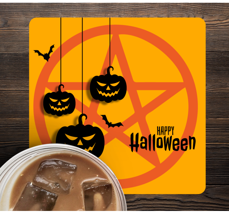 Motiv strašidelné dýně Halloweenský podtácek - TenStickers