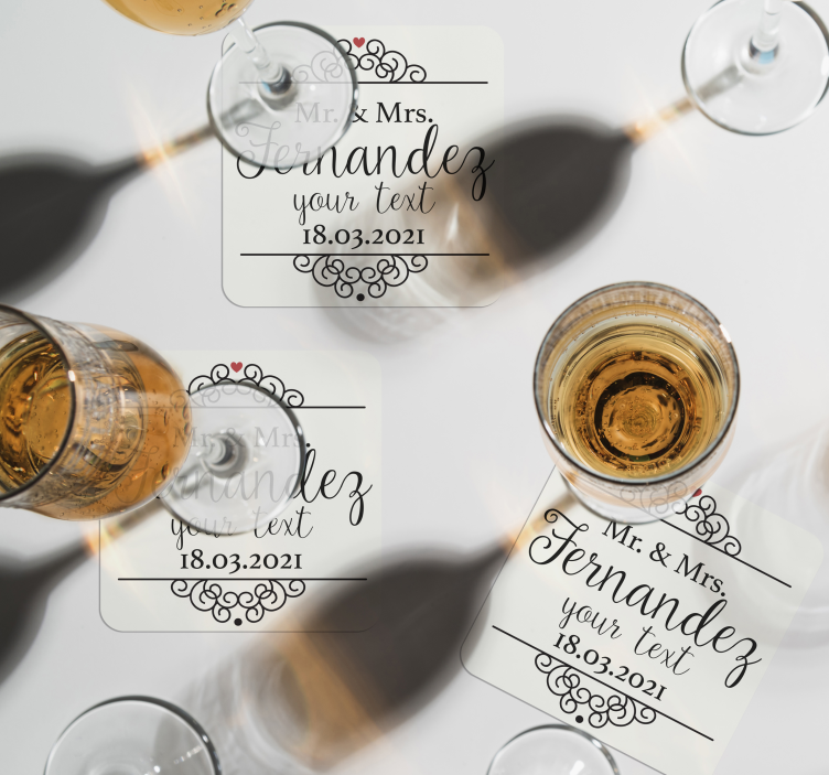 Pan a paní svatebnípodtácek - TenStickers