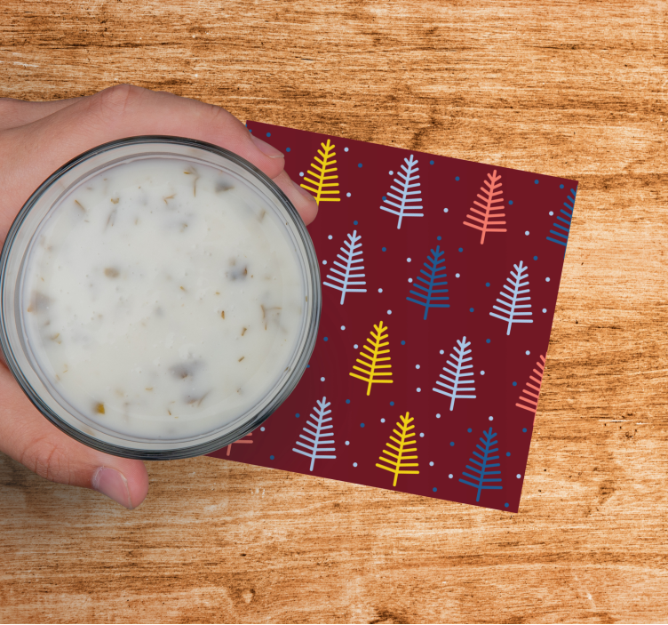 Ručně kreslené vánoční stromky vánoční dráha - TenStickers