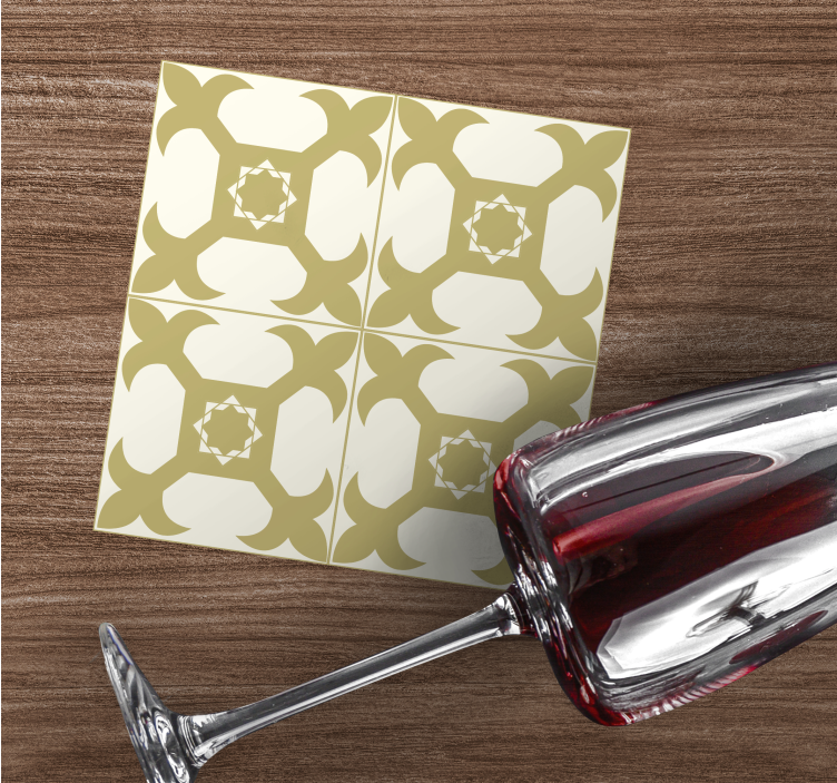 Světlé elegantní dlaždice vzor dlaždice podtácky - TenStickers