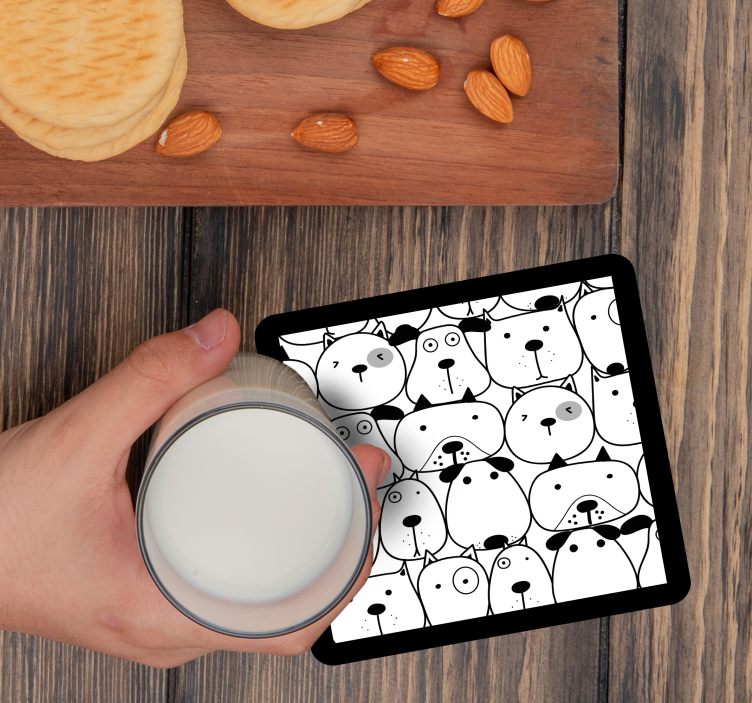 úžasný ručně kreslený psí vzor moderní dráha - TenStickers