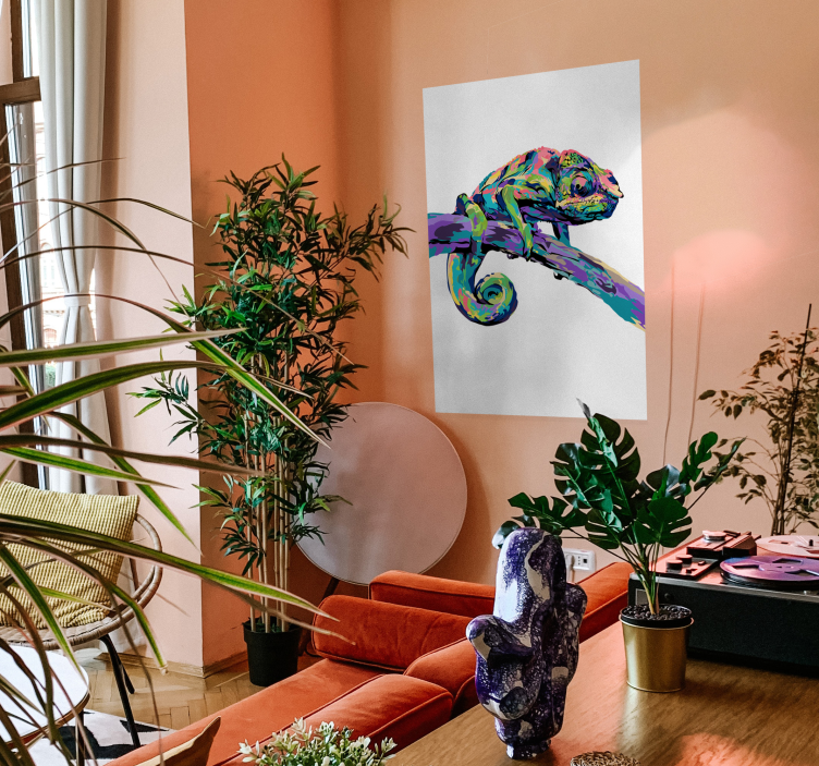 Abstraktní tisk plakátu chameleon - TenStickers