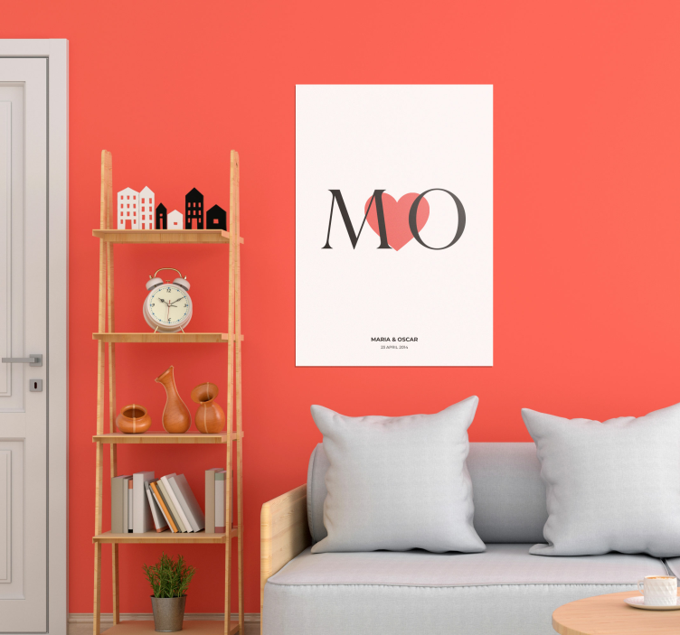 Iniciály vlastní láska přizpůsobitelný plakát - TenStickers