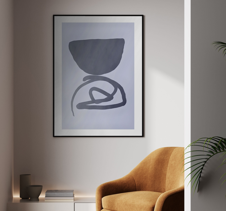 Fialový rámeček Abstraktní plakát - TenStickers