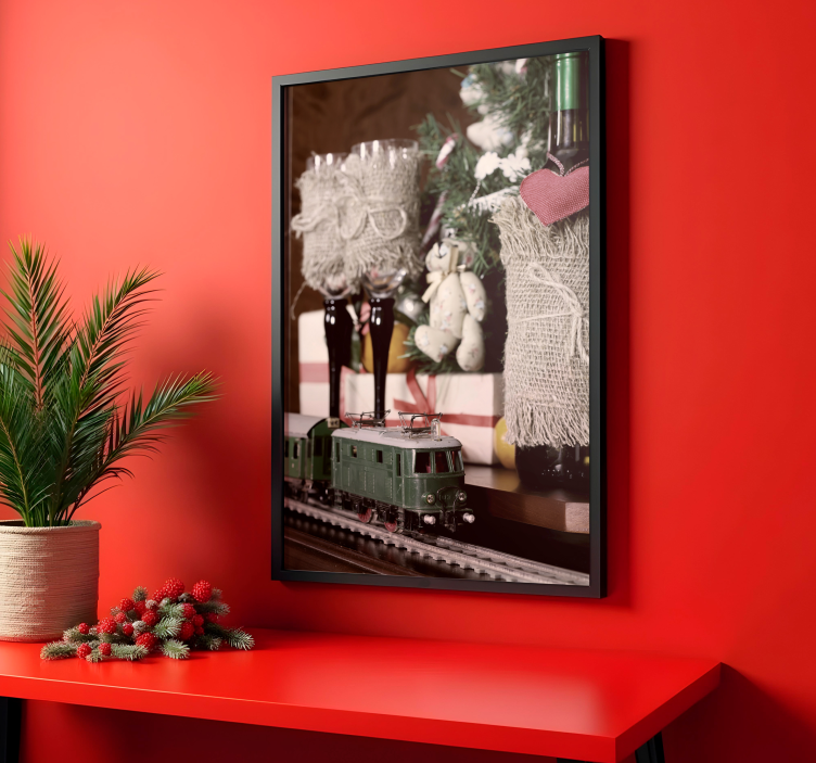 Hračkový vláček Vánoční plakát - TenStickers