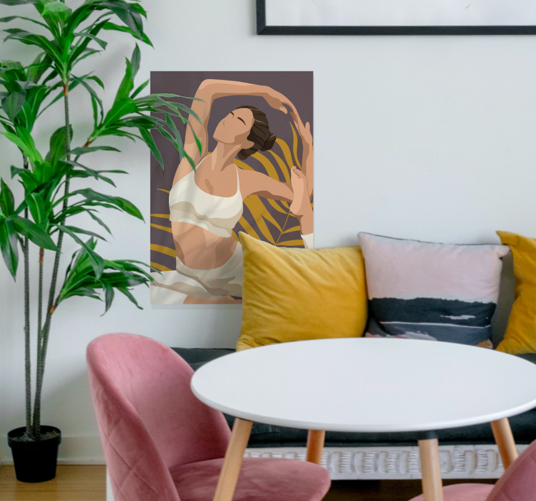 Ilustrace jógy Sportovní plakát - TenStickers