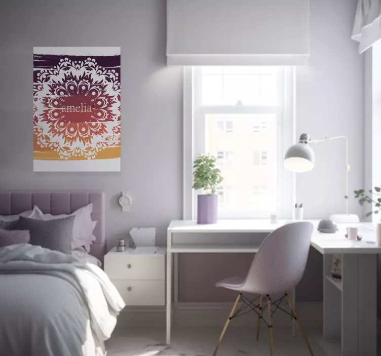 Mandala název přizpůsobitelný plakát - TenStickers