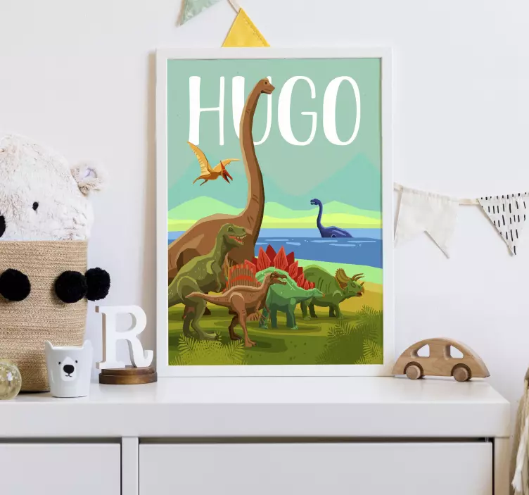 Plakát s vlastním jménem dinosaura - TenStickers