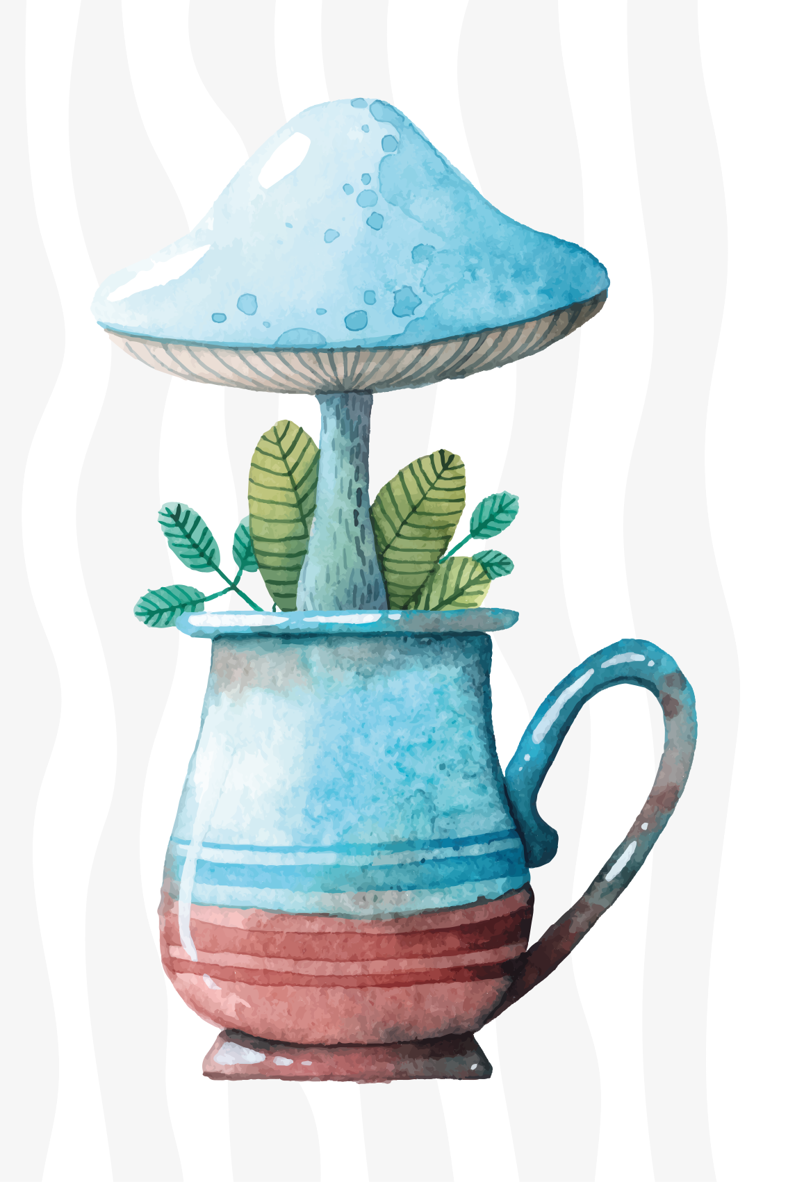 Kuchyňský plakát s roztomilým houbovým designem v hrnku - TenStickers