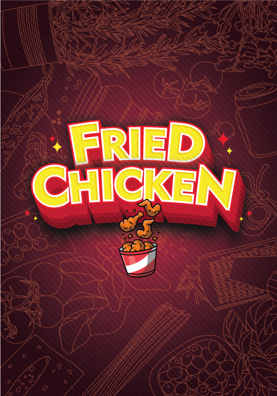 Kuchyňský plakát s graffitovým taco a smaženým kuřetem - TenStickers