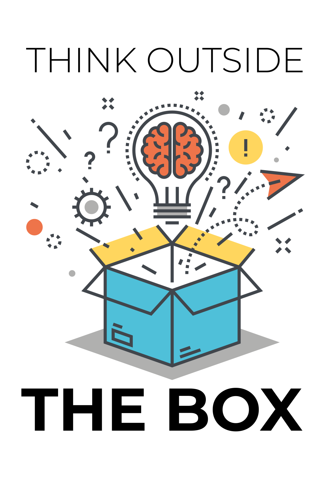 Plakát do kanceláře mysli jinak - TenStickers