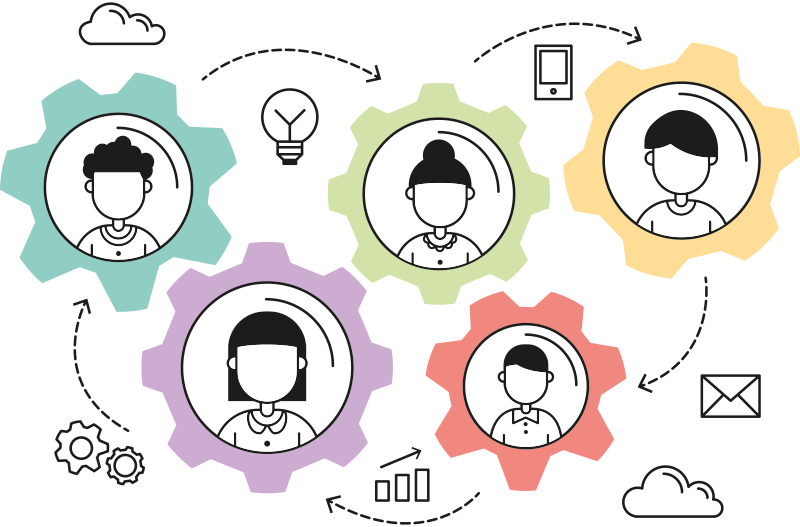 Plakát do kanceláře motor týmové spolupráce - TenStickers