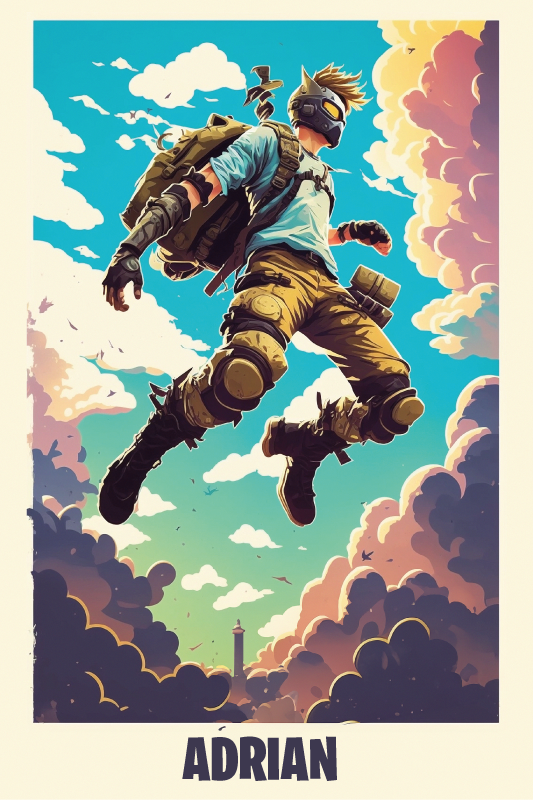 Plakát do ložnice teenagera s epickým hrdinou na míru - TenStickers