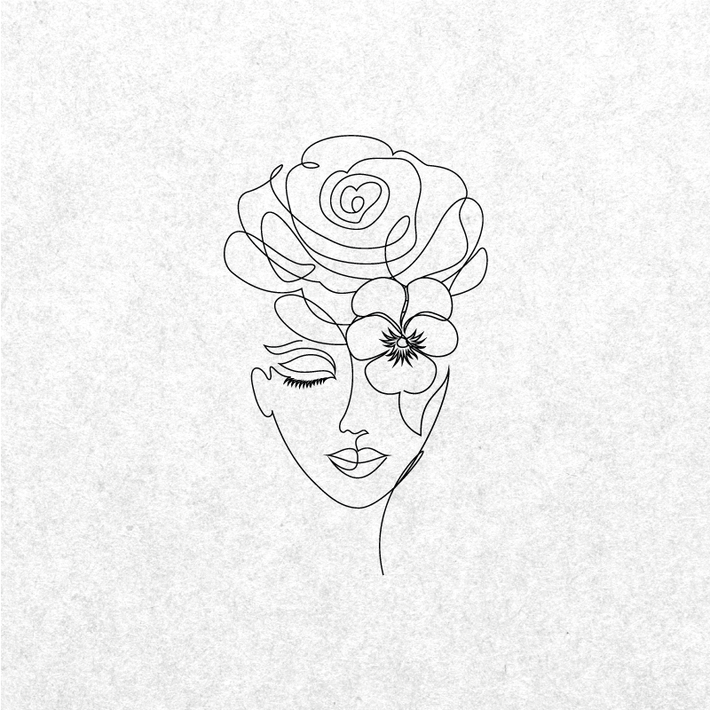 Plakát k výstavě minimalistická beztvářná žena - TenStickers